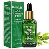 Acne Treatment Serum, BREYLEE Tea Tree Clear Skin Serum for Clearing Severe Acne, Breakout, Remover Pimple and Repair Skin (17ml,0.6oz)