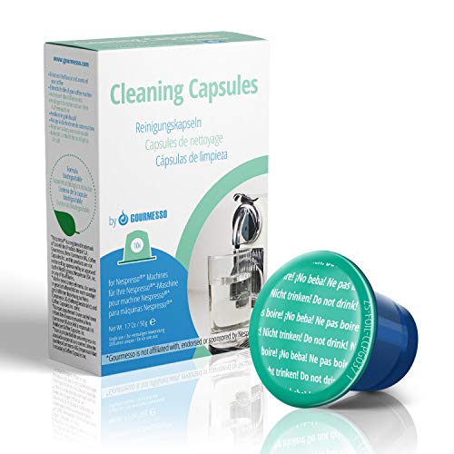 Book Cover Gourmesso Cleaning Capsules for Nespresso Machines Cleaning Kit - 10 Cleaning Pods for Nespresso Original Machines Cleaner for Better Tasting Coffee