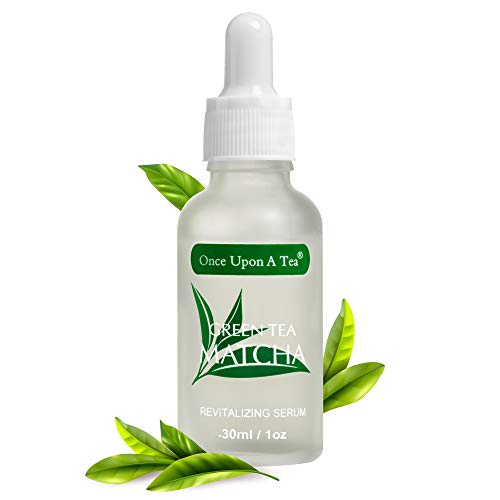 Green Tea Matcha Revitalizing Serum, For Face, Neck & Decollete, Antioxidant Facial Treatment, Smoothes Fine Lines & Wrinkles, Hydrates & Plumps Skin, Acne Spot Treatment and Dark Spot Corrector