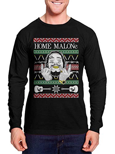 Haase Unlimited Home Malone - Post Musician Hip Hop Rap Unisex Long Sleeve Shirt - Black - Large