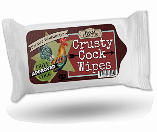 Crusty Cock Wipes Weird Roosters for Friends Stocking Stuffers for Men brother husband sister wife dad mom bff room mate Bachelorette Bachelor Party Favors Secret Santa Travel Size Rooster Gags