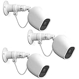 HOLACA Security Outdoor Mount for Arlo pro Arlo pro 2 with Anti-Theft Chain,Silicone Protective Case-Extra Protection for Your Arlo Wireless Home Security Camera (3 Pack, White)