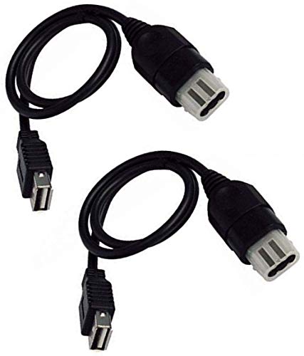 YICHUMY 2 Packs! PC Female USB to Xbox Converter Adapter Cable Cord Compatible with Microsoft Old Generation Xbox Console USB Adapter Cable for Xbox