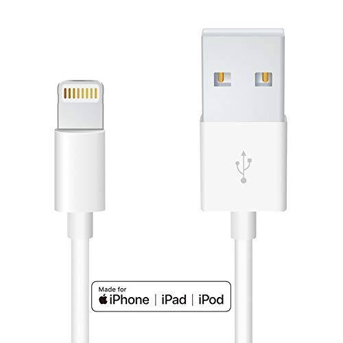 Apple iPhone/iPad Charger Lightning Cable [Apple MFi Certified] Compatible iPhoneXs/Xs Max/Xr/X/8/7/6s/6/plus/5s/5c/SE,iPad Pro/Air/Mini,iPod Touch(White 1M/3.3FT) Original Certified