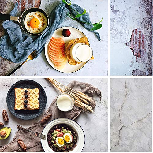 Evanto 22X35 Inch 2-in-1 Food Photography Backdrop for Foodies and Bloggers, Cake Shops, Restaurants, Dessert Display, Bakeries Poster or Menu Shooting (Brick Wall)
