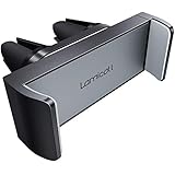 Lamicall Car Cell Phone Mount, Air Vent Clip Holder, Universal Stand Hands Free Cradle Compatible with Phone 12 Mini 11 Pro Xs Xs Max Xr X 8 7 6 6s Plus SE and Other 4.7-6.5'' Smartphones - Gray