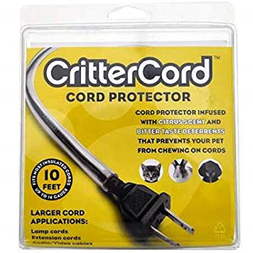 Book Cover CritterCord Electric Cord Cover Odorless Cord Covers For Pets Keeps Dogs Cats Other Pets Protected from Biting and Chewing Electrical Cord Covers Cables