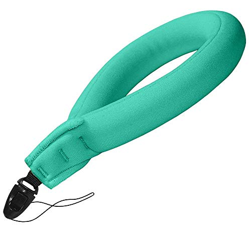 Waterproof Camera Float for Diving, Universal Floating Strap for Underwater Camera,Waterproof Pouch Case GoPro,Nikon,Canon,Sony,Pentax,Camcorders,Panasonic and Keys -Turquoise