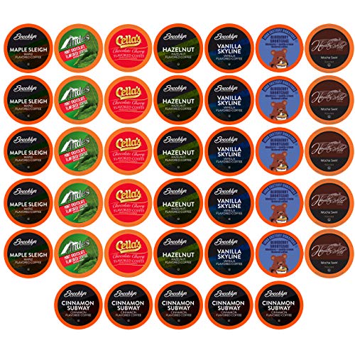 Book Cover Best of The Best Flavored Coffee Pods, Variety Sampler Pack for Keurig K Cup Brewers, 40 Count - Flavored Coffee Lovers, Great Gift - 5 Cups Of Each Flavor