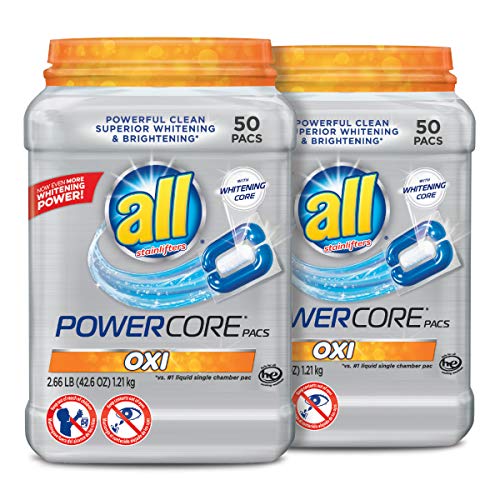 Book Cover All Powercore Pacs Laundry Detergent With Oxi, 50 Count, Pack of 2