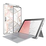 i-Blason Cosmo Case for Microsoft Surface Go 3 (2021) / Surface Go 2 (2020) / Surface Go (2018), Slim Glitter Protective Bumper Case Cover with Pen Holder Compatible with Type Cover Keyboard (Marble)