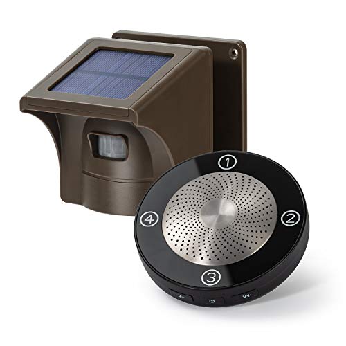1/2 Mile Long Range Solar Wireless Driveway Alarm Outdoor Weather Resistant Motion Sensor & Detector- Security Alert System-Monitor & Protect Outside Property,No Need to Replace The Battery