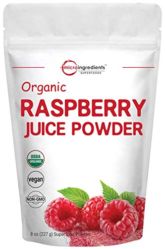 Book Cover Sustainably US Grown, Organic Freeze Dried Raspberry Juice Powder, 8 Ounce, Rich in Vitamins, Essential Amino Acids, Fatty Acids, Minerals and Antioxidant, No GMOs and Vegan Friendly