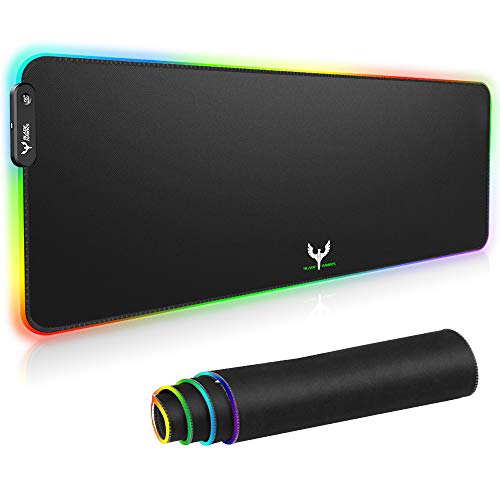Blade Hawks RGB Gaming Mouse Pad, Extra Large Extended Soft LED Mouse Pad, Anti-Slip Rubber Base, Computer Keyboard Mousepad Mat (31.5 x 12 Inch)