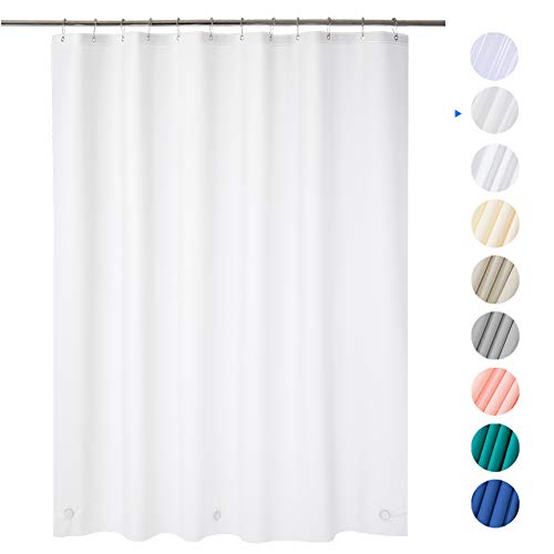 Amazer Shower Curtain, 72" x 72" Frosted EVA 8G Thick Bathroom Shower Curtains Non-Toxic No Chemical Odor Eco-Friendly with Heavy Duty Stones and 12 Rust-Resistant Grommet Holes