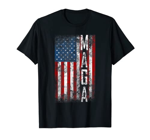 Vintage Grunge MAGA American Flag Lover Funny Gifts T-Shirt