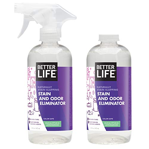 Better Life Stain & Odor Eliminator, Eucalyptus & Lemongrass, 16 Fluid Ounce, Pack of 2