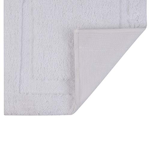 Book Cover TOMORO Non-Slip Bathroom Rug Super Absorbent Bath Mat Extra Soft Microfibers Non-Skid TPR Bottom (17.5 x 27 inch, White)