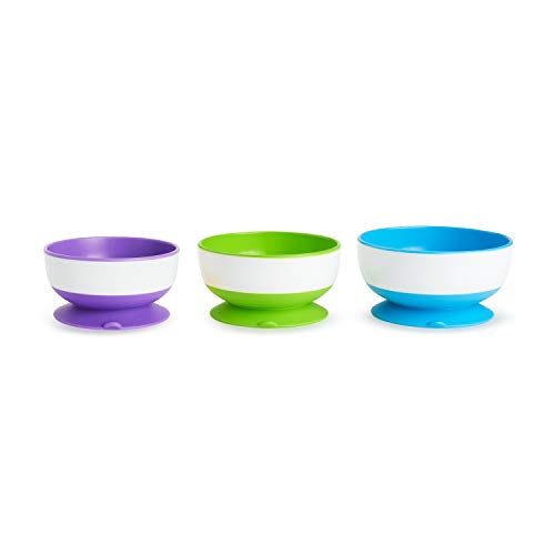 Munchkin Stay Put Suction Bowl, 3 Pack