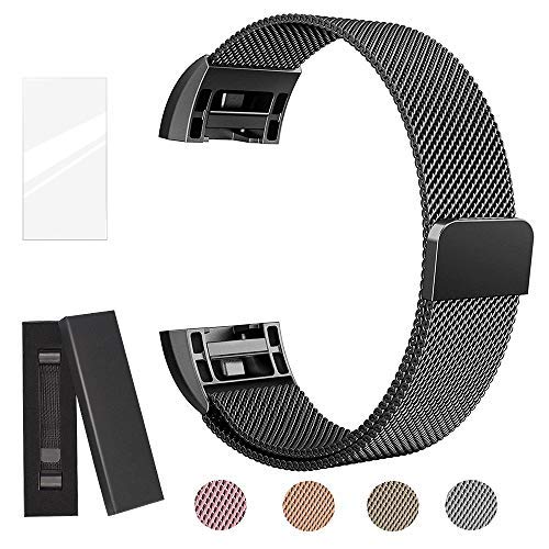 Super Vaule Metal Strap Bands with Gift Box, Stainless Steel Mesh Magnetic Replacement Strap Small&Large/Screen Protector for Women Men,Mother's and Father's Gift