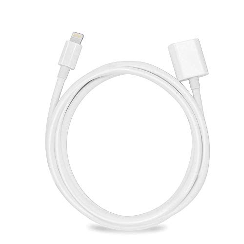 Pencil Charging Extension Cable(6.6FT/2M White),burkemany Extender Dock Cable for Male to Female Cable Extension Adapter; Pass Video, Data, Audio