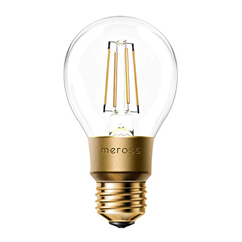 Book Cover meross Smart Wi-Fi LED Bulb, Vintage Edison Style, Dimmable, 60W Equivalent, Compatible with Google Assistant and IFTTT, E26 A19 Light Bulb, No Hub Required