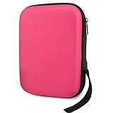 Wolven Universial Portable Waterproof Shockproof Electronic Accessories Organizer Holder/USB Flash Drive/HP Sprocket Portable Photo Printer Case Bag (DeepPink)