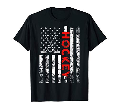 American Flag Hockey USA Patriotic Gift T-Shirt