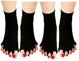 CuteSocks Toe Separator Yoga Gym Sports Massage Foot Alignment Socks 2 Pairs (CS-007D)