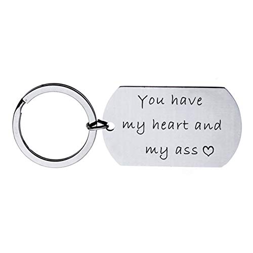 You Have My Heart and My Ass Keychain Boyfriend Girlfriend Gifts Keyring Wife Husband Gifts