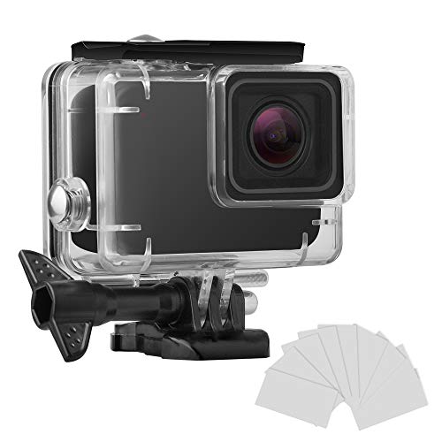 Book Cover FINEST+ Waterproof Housing Shell for GoPro HERO7 White/Silver, Diving Protective Housing Case 45m with Anti Fog and Bracket Accessories for Go Pro Hero 7 Action Camera