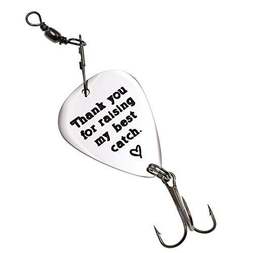 Melix Home Fishing Gifts for Dad Father of The Bride/Father of The Groom/Stepfather of The Bride Gifts Stainless Steel Fishing Lure 3 Inches