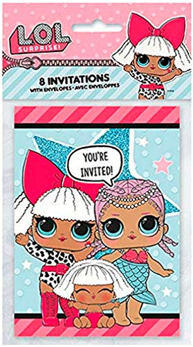 LOL Surprise Party Supplies 16 Invitations