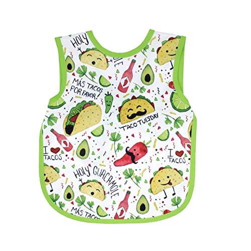 BapronBaby Taco Party Bapron - Soft Waterproof Stain Resistant Bib - Machine Washable - 6m - 5yr Baby Toddler Preschool