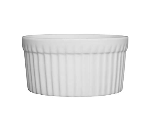 Chef Expressions 3.27" x 1.57" Fluted Ramekin, 5-Ounce Capacity, Restaurant Quality, Vitrified Bright White Porcelain (Case of 12)