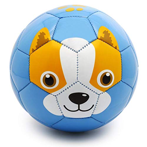 PP PICADOR Kids Soccer Ball Size 3 Cute Cartoon Kids Ball for Girls Boys Toy Gift Indoor Outdoor (Blue Dog, Size 3)