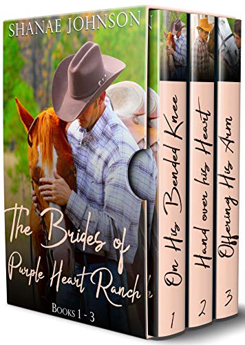 Book Cover The Brides of Purple Heart Ranch Boxset, Books 1-3: Three Sweet Marriage of Convenience Western Romances