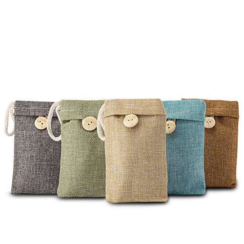 DNJ Home Air Purifying Bag, Bamboo Charcoal Air Freshener for Cars, Closet, Shoes, Kitchens, Basements, Bedrooms, Living Area