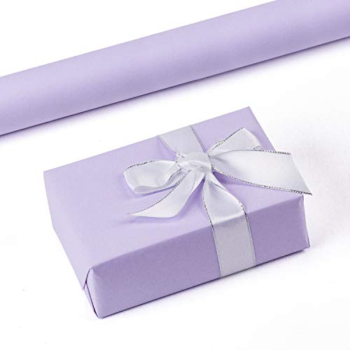 RUSPEPA Purple Kraft Wrapping Paper - 47.8 Sq Ft Heavyweight Paper for Wedding,Birthday, Shower, Congrats, and Holiday - 44.5CM X 10M per Roll