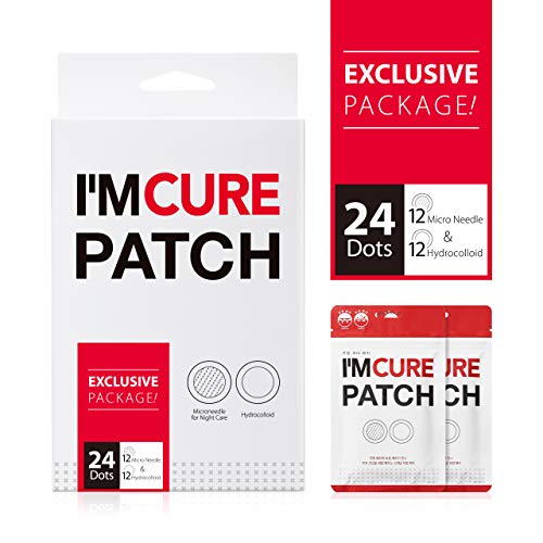 Book Cover KARATICA Hydrocolloid I'M CURE PATCH Acne Pimple Instant Healing Patch, Absorbing Hyaluronic Acid, Sodium Hyaluronic, Invisible, Microneedle 6ea + Hydrocolloid 6ea X 2 Sheet