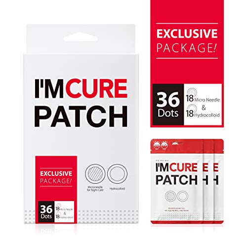 Book Cover KARATICA Hydrocolloid I'M CURE PATCH Acne Pimple Instant Healing Patch, Absorbing Hyaluronic Acid, Sodium Hyaluronic, Invisible, Microneedle 6ea + Hydrocolloid 6ea X 3 Sheet