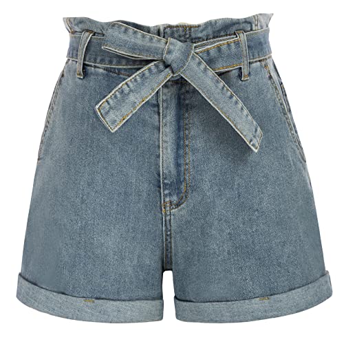 GRACE KARIN Women Bowknot Tie Waist Summer Casual Shorts with Pockets