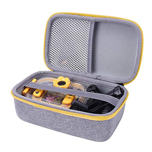 Aenllosi Hard Carrying Case Replacement for VTech Kidizoom Action Cam (Grey,Yellow Zipper)