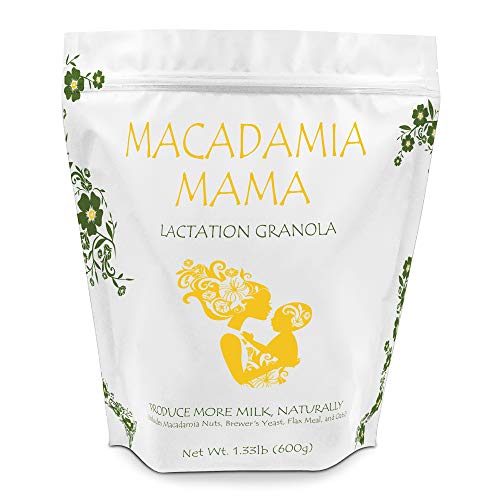 Book Cover Macadamia Mama Lactation Cookie Granola, Natural Breastfeeding & Milk Production Supplement Snack, No Refined Sugars, Gluten Free (Oats, Brewers Yeast, Flax Seed, Nuts, 1.33lb Bulk Bag)