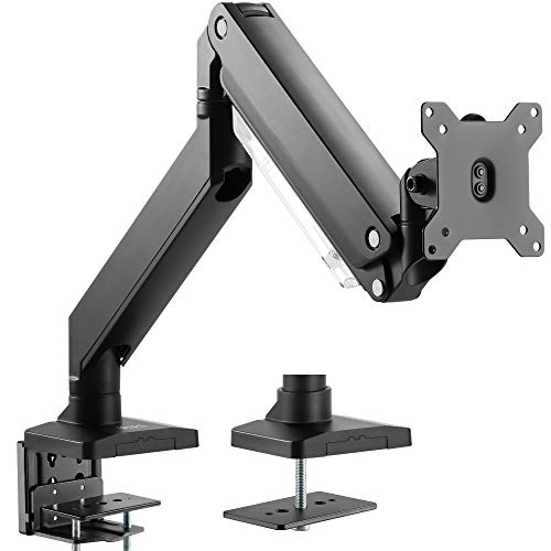 VIVO Premium Aluminum Heavy Duty Arm, Standard and Widescreen Single Monitor Desk Mount with Instant Pneumatic Spring Height Adjustment, VESA Stand fits 1 Screen up to 32 inches, STAND-V101G1