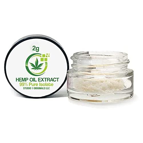 Studio 1 Originals LLC Hemp Extract Powder | Hemp Oil Extract Isolate | 100% Pure Isolate Powder | 2g 2000mg Isolate | Stress, Migraine, Sleep Aid