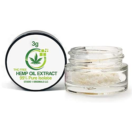 Hemp Extract Powder | Hemp Oil Extract Isolate | 100% Pure Isolate Powder | 3g 3000mg Isolate | Great for Migraine Relief, Sleep Aid, Improve Brain Function, Increase Focus