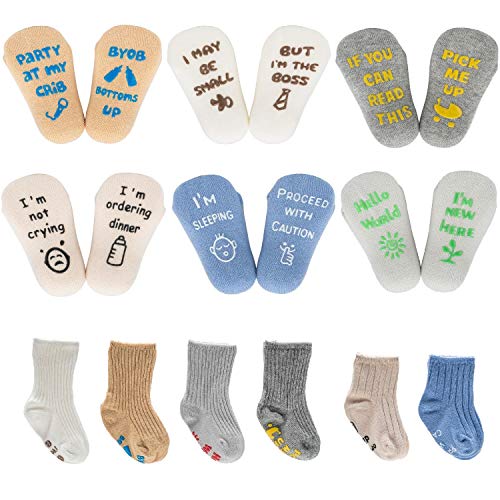 Book Cover Baby Socks Gift Set, Shower Gifts Newborn Funny Present, 6 Pair, For 0-12 Months (unisex)