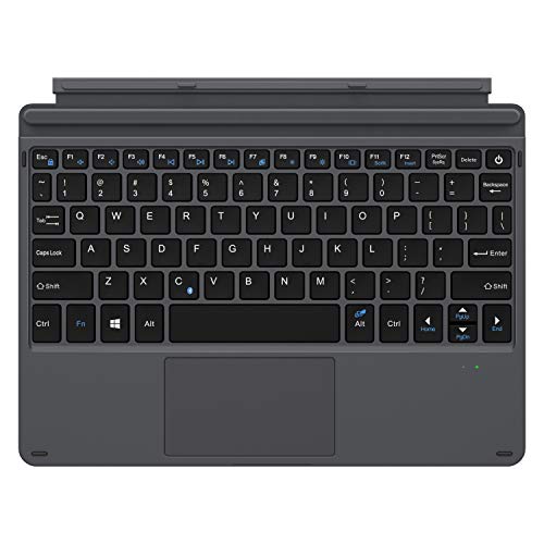 Book Cover MoKo Microsoft Surface Go Type Cover, Lightweight Ultra-Slim Wireless Bluetooth Keyboard with Micro-USB Charging Cable and Built-in Rechargeable Battery for Surface Go 10 2018 Tablet - Black