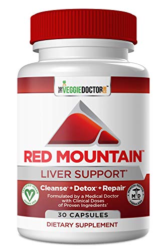 Book Cover Red Mountain Liver Cleanse Detox Repair & Daily Support Supplement. Doctor Formulated Detoxifier & Regenerator. Proven Ingredients - Milk Thistle (Silymarin), NAC, Dandelion Root. Vegan. 30 Capsules